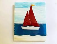 Algopix Similar Product 8 - Handmade Ocean View Sailboat Fused