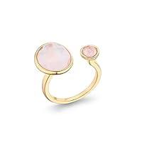 Algopix Similar Product 20 - Double Stone Simulated Rose Quartz Open