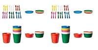 Algopix Similar Product 4 - Ikea 72Pcs Kalas Kids Plastic BPA Free