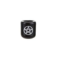 Algopix Similar Product 19 - Mega Candles  Ceramic Silver Pentacle