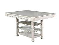 Algopix Similar Product 7 - Benzara Solid Wood Counter Height Table