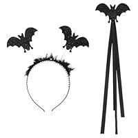 Algopix Similar Product 20 - ibasenice Halloween Bat Headband and