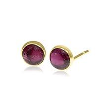 Algopix Similar Product 14 - 14K Gold Red Garnet Stud Earrings  14K