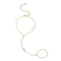 Algopix Similar Product 9 - Listine Hand Chain Bracelet 14K Gold