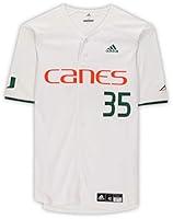 Algopix Similar Product 7 - Miami Hurricanes TeamIssued 35 White