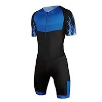 Algopix Similar Product 10 - Mens Triathlon Skinsuit Bodysuit with