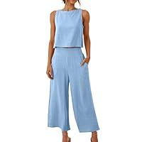 Algopix Similar Product 13 - Womens 2 Piece Outfits Casual Linen