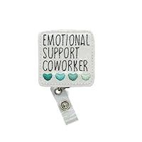 Algopix Similar Product 12 - Emotional Support Coworker Badge Reel