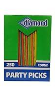 Algopix Similar Product 12 - Diamond Round Colored Party Toothpicks