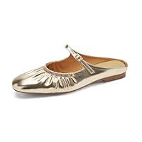 Algopix Similar Product 2 - MAVMAX Gold Mules for Women Closed Toe