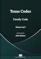 Algopix Similar Product 14 - Texas Family Code 2024 Edition Volume