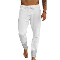 Algopix Similar Product 8 - YSERB Mens Casual Linen Pants Elastic