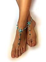 Algopix Similar Product 6 - Starfish Barefoot Sandals Aqua Blue