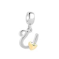 Algopix Similar Product 6 - Tedit 925 Sterling Silver Letter Charms