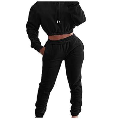 Best Deal for Womens Long Sleeve Hooded Fleece Athleisure Suit