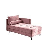 Algopix Similar Product 1 - Velvet Chaise Lounge MidCentury