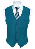 Algopix Similar Product 1 - HISDERN Suit Vests for Men Business