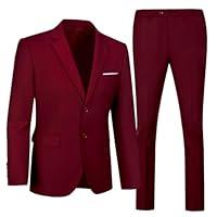 Algopix Similar Product 10 - Mens Suit Burgundy Christmas Suits for