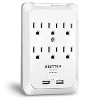 Algopix Similar Product 14 - BESTTEN 6Outlet Wall Mount Surge
