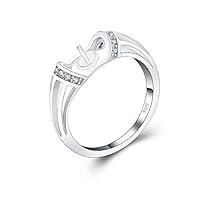 Algopix Similar Product 20 - LGSY Sterling Silver Simple CZ Rings