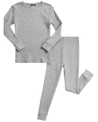 Women's Cotton Waffle Knit Thermal Underwear Stretch Shirt & Pants 2pc Set  