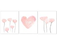 Algopix Similar Product 19 - Blush Baby Nursery Wall Art Blush