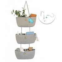 Algopix Similar Product 12 - OrganiHaus Gray Hanging Baskets for