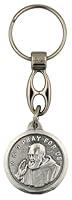 Algopix Similar Product 10 - Elegant silvertone Padre Pio Keychain