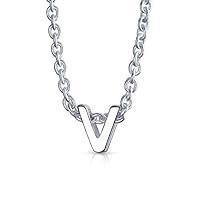 Algopix Similar Product 15 - Tiny Block Letters Alphabet Pendant AZ