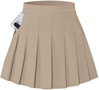 Algopix Similar Product 9 - Womens Plaid Skirt High Waist Pleated