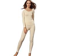Algopix Similar Product 19 - Liang Rou Womens Scoop Neck Long Johns