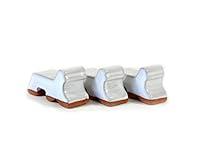 Algopix Similar Product 12 - Ceramic Pot Feet 3Pack White Glaze
