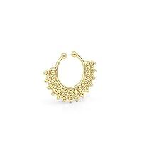 Algopix Similar Product 5 - Tiny Gold Fake Septum Nose Ring Indian