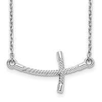 Algopix Similar Product 2 - IceCarats 14K White Gold Large Sideways