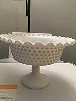 Algopix Similar Product 9 - MILKGLASS Milk Glass Hobnail Compote