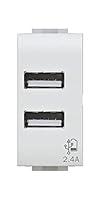 Algopix Similar Product 12 - USB 24 A Plug to 2 Outputs on White