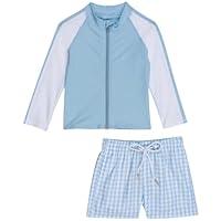 Algopix Similar Product 6 - SwimZip Boys Long Sleeve Rash Guard 