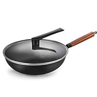 Algopix Similar Product 3 - Angou With cover Stainless Steel Wok