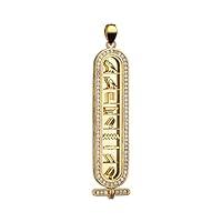 Algopix Similar Product 8 - Personalized Gold Cartouche Necklace