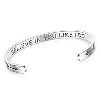 Algopix Similar Product 14 - SAM  LORI Inspirational Cuff Bracelet