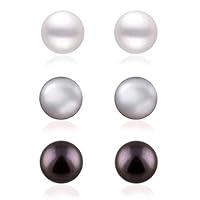 Algopix Similar Product 3 - Boxed Set 3 pairs 8mm Genuine