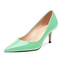 Algopix Similar Product 2 - SHOWFOREST Turquoise Kitten Heels for