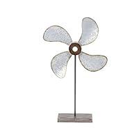 Algopix Similar Product 8 - Benzara Oscillating Metal Fan Decor