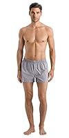 Algopix Similar Product 2 - HANRO Mens Fancy Woven Boxer Grey
