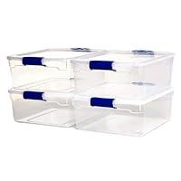 Algopix Similar Product 2 - HOMZ 155Quart Plastic Storage Bins