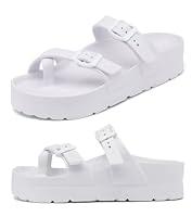 Algopix Similar Product 9 - Womens White Platform Sandals