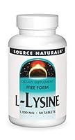 Algopix Similar Product 9 - Source Naturals LLysine 1000 mg Free