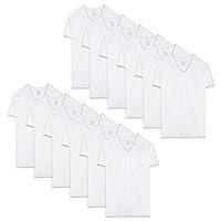 Algopix Similar Product 1 - Fruit of the Loom Mens Tucked VNeck