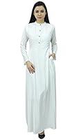 Algopix Similar Product 10 - Bimba Womens Long Sleeve Maxi Mandarin