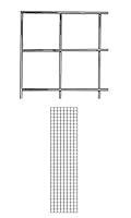 Algopix Similar Product 7 - 2' X 8' Wire Grid Panel - Chrome